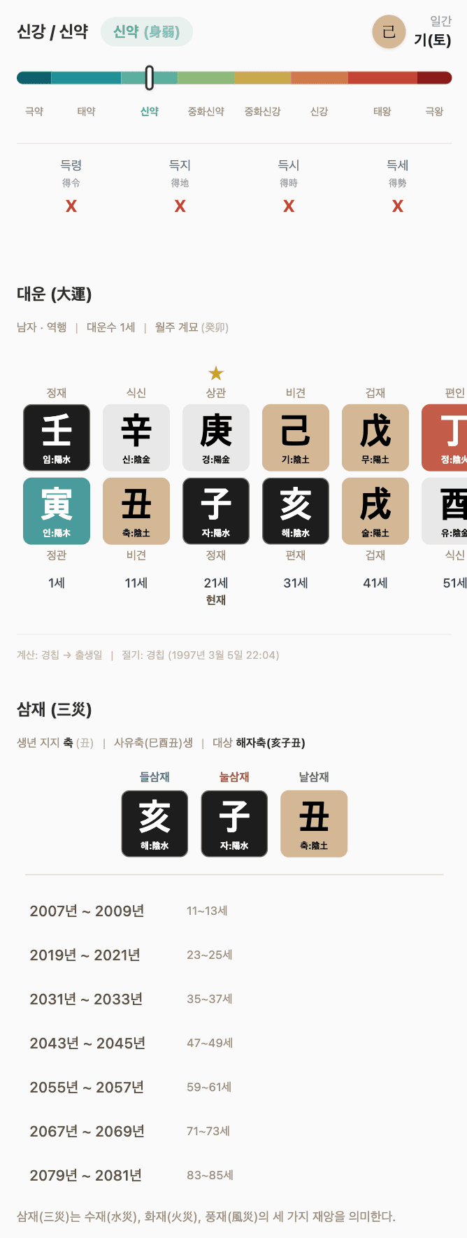 대운 분석